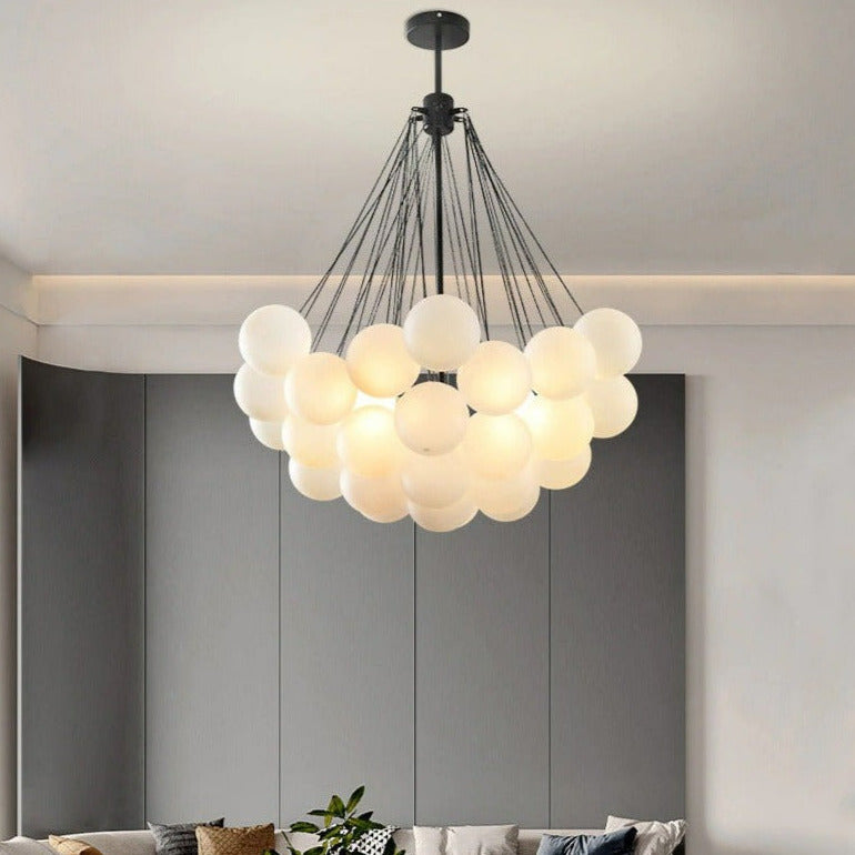 European Frosted Glass Chandelier